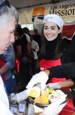 EMMY ROSSUM at Mission Thanksgiving for The Homeless in Los Angeles 11/25/2015