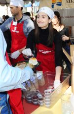 EMMY ROSSUM at Mission Thanksgiving for The Homeless in Los Angeles 11/25/2015