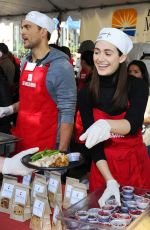 EMMY ROSSUM at Mission Thanksgiving for The Homeless in Los Angeles 11/25/2015