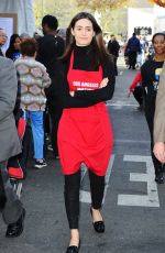 EMMY ROSSUM at Mission Thanksgiving for The Homeless in Los Angeles 11/25/2015
