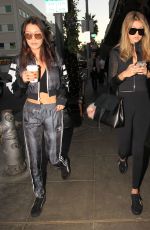 GIGI and BELLA HADID Out for Lunch at Il Pastaio in Beverly Hills 11/25/2015