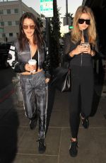GIGI and BELLA HADID Out for Lunch at Il Pastaio in Beverly Hills 11/25/2015