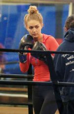 GIGI HADID at Boxing Class in New York 11/01/2015