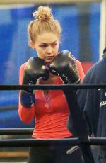 GIGI HADID at Boxing Class in New York 11/01/2015