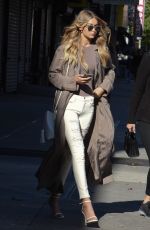 GIGI HADID Out and About in New York 11/08/2015