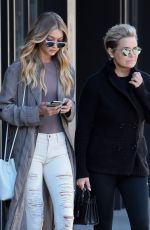 GIGI HADID Out and About in New York 11/08/2015