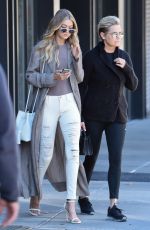 GIGI HADID Out and About in New York 11/08/2015