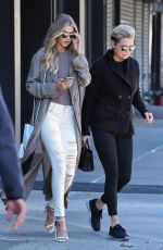 GIGI HADID Out and About in New York 11/08/2015