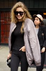 GIGI HADID Out and About in New York 11/13/2015