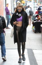 GIGI HADID Out in New York 11/02/2015
