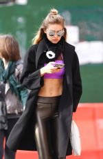 GIGI HADID Out in New York 11/02/2015