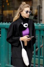 GIGI HADID Out in New York 11/02/2015