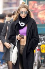 GIGI HADID Out in New York 11/02/2015