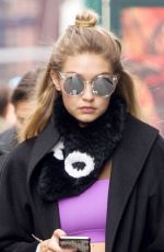 GIGI HADID Out in New York 11/02/2015