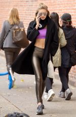 GIGI HADID Out in New York 11/02/2015