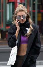 GIGI HADID Out in New York 11/02/2015