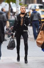 HAILEY BALDWIN Out and About in New York 11/18/2015