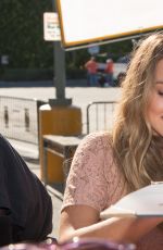HANNAH DAVIS on the Set of Extra in Los Angeles 11/10/2015