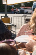 HANNAH DAVIS on the Set of Extra in Los Angeles 11/10/2015