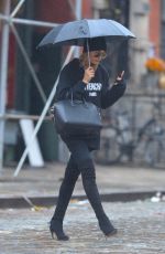 HAULEY BALDWIN Out in New York 10/28/2015