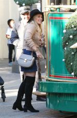 HILARY DUFF at The Grove in Los Angeles 11/27/2015