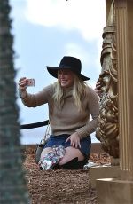 HILARY DUFF at The Grove in Los Angeles 11/27/2015