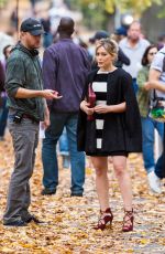 HILARY DUFF on the Set of Younger in New York 11/07/2015