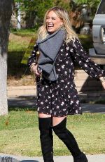 HILARY DUFF Out and About in Los Angeles 11/26/2015