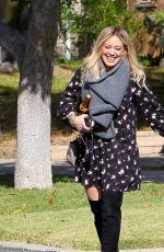 HILARY DUFF Out and About in Los Angeles 11/26/2015