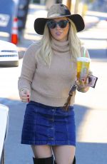 HILARY DUFF Out for Cofee in Los Angeles 11/27/2015