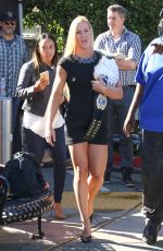 HOLLY HOLM Takes Her UFC Championship Belt at Extra in Los Angeles 11/19/15