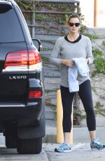 JENNIFER GARNER in Tights at a Gym in Hollywood 10/31/2015