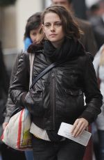 KRISTEN STEWART as Maureen on the Set of Personal Shopper in Paris 11/04/2015