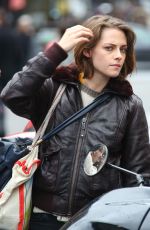 KRISTEN STEWART as Maureen on the Set of Personal Shopper in Paris 11/04/2015