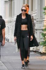 GIGI HADID Out and About in New York 11/06/2015