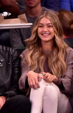 GIGI HADID at a Basketball Game in New York 11/09/2015