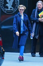 SCARLETT JOHANSSON Leavs an Office Building in New York 11/13/2015