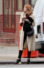 EMMA STONE Out and About in West Village 11/12/2015