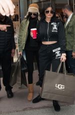 KYLIE and KENDALL JENNER Leaves Ugg Flagship Store in New York 11/11/2015