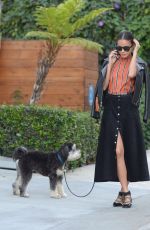 JAMIE CHUNG Walks Her Dog Out in Los Angeles 11/05/2015