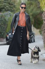 JAMIE CHUNG Walks Her Dog Out in Los Angeles 11/05/2015