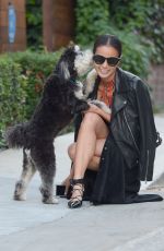 JAMIE CHUNG Walks Her Dog Out in Los Angeles 11/05/2015
