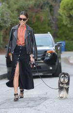 JAMIE CHUNG Walks Her Dog Out in Los Angeles 11/05/2015