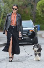 JAMIE CHUNG Walks Her Dog Out in Los Angeles 11/05/2015