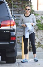 JENNIFER GARNER in Tights at a Gym in Hollywood 10/31/2015