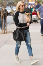 JENNIFER LAWRENCE and Her Dog Pippi Out in New York 11/27/2015
