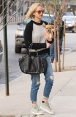 JENNIFER LAWRENCE and Her Dog Pippi Out in New York 11/27/2015