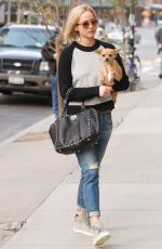 JENNIFER LAWRENCE and Her Dog Pippi Out in New York 11/27/2015