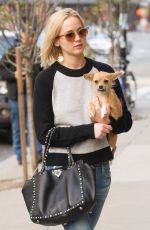 JENNIFER LAWRENCE and Her Dog Pippi Out in New York 11/27/2015