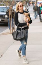 JENNIFER LAWRENCE and Her Dog Pippi Out in New York 11/27/2015